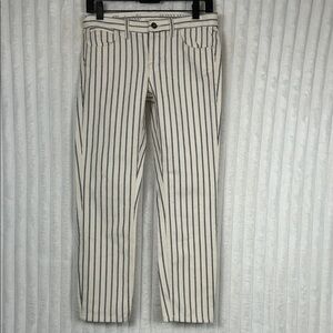 Madewell striped Skinny Skinny cropped Jeans sz 26